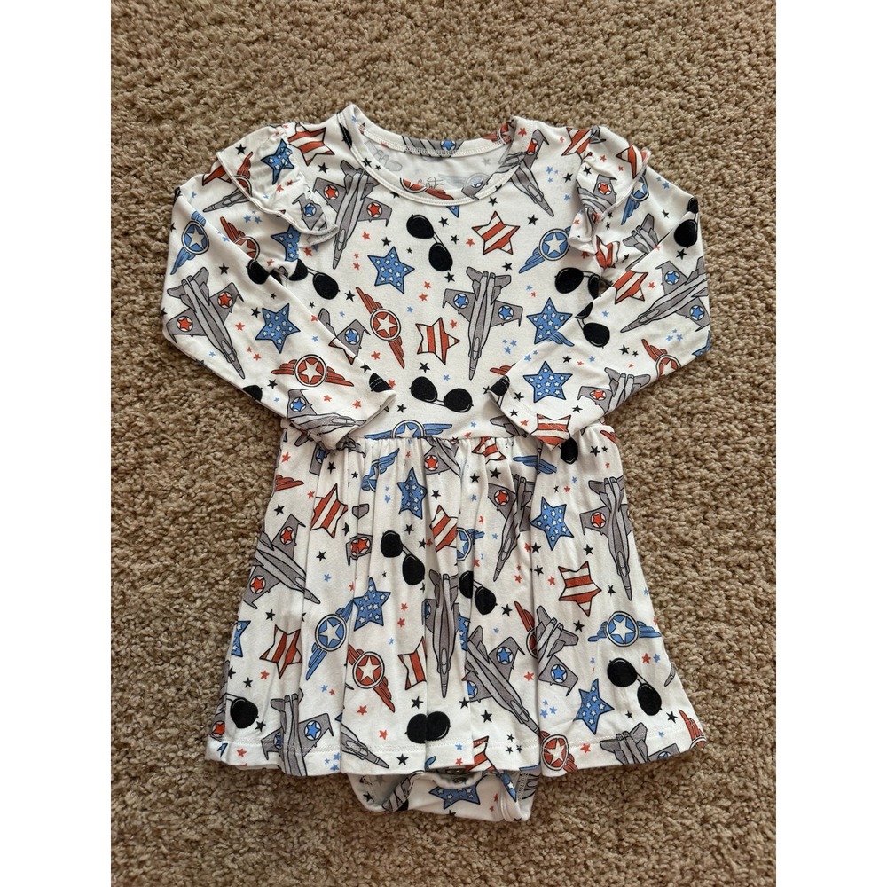 Monkeroos x Emily Fauver long sleeve bodysuit twirl 18-24 months
